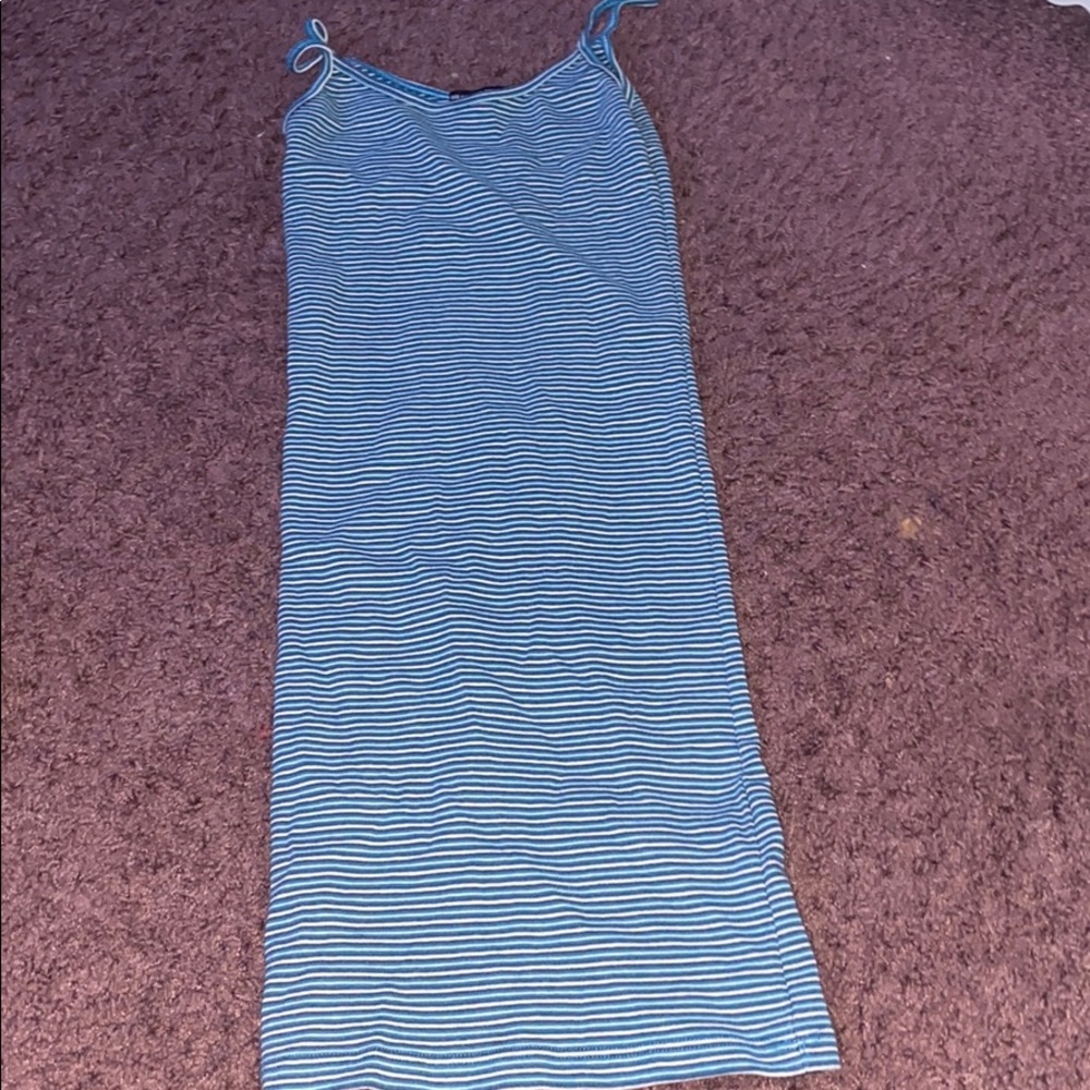 BLUE STRIPED BRANDY MELVILLE BODY CON DRESS